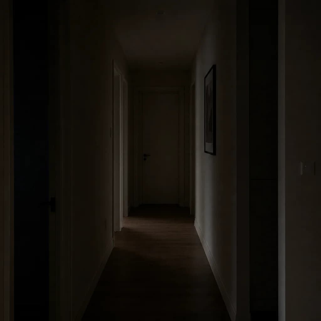Corridoio buio senza illuminazione