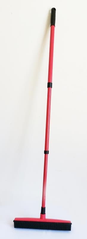 Full length view of the broom with telescopic handle